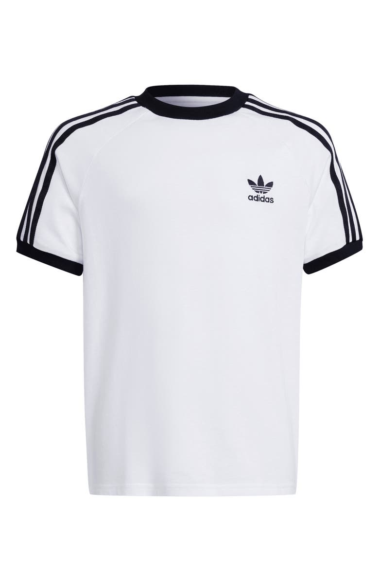 adidas Kids' 3-Stripes T-Shirt, Main, color, White