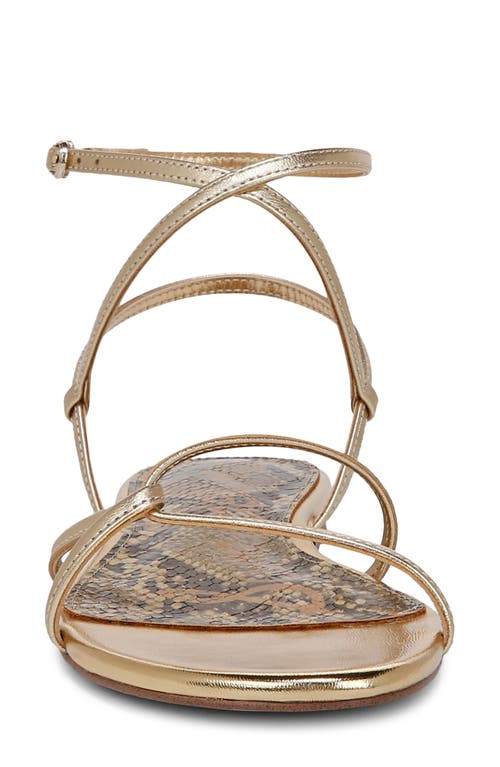 Sam Edelman Ellina Ankle Strap Sandal In Amber Gold
