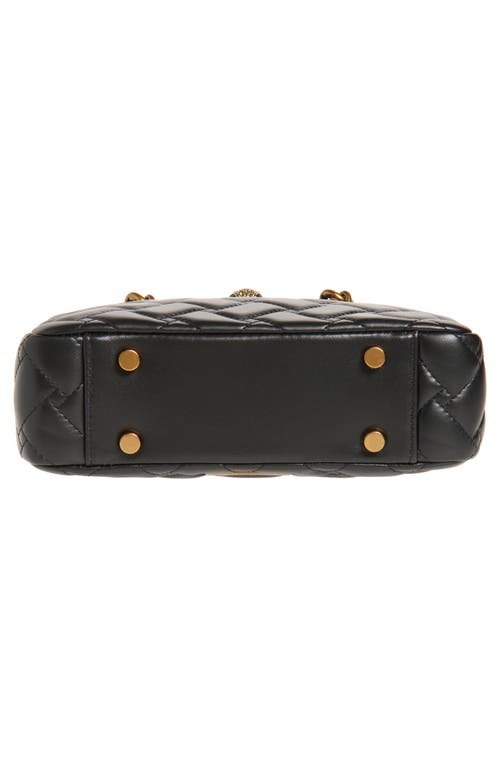 Kurt Geiger London Square Kensington Quilted Leather Top Handle Bag In Black