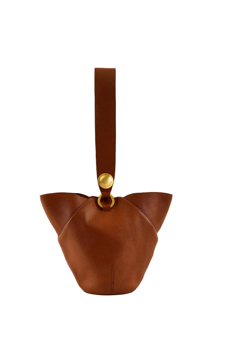 Esthera 2PM Leather Handbag, Main, color, Brown