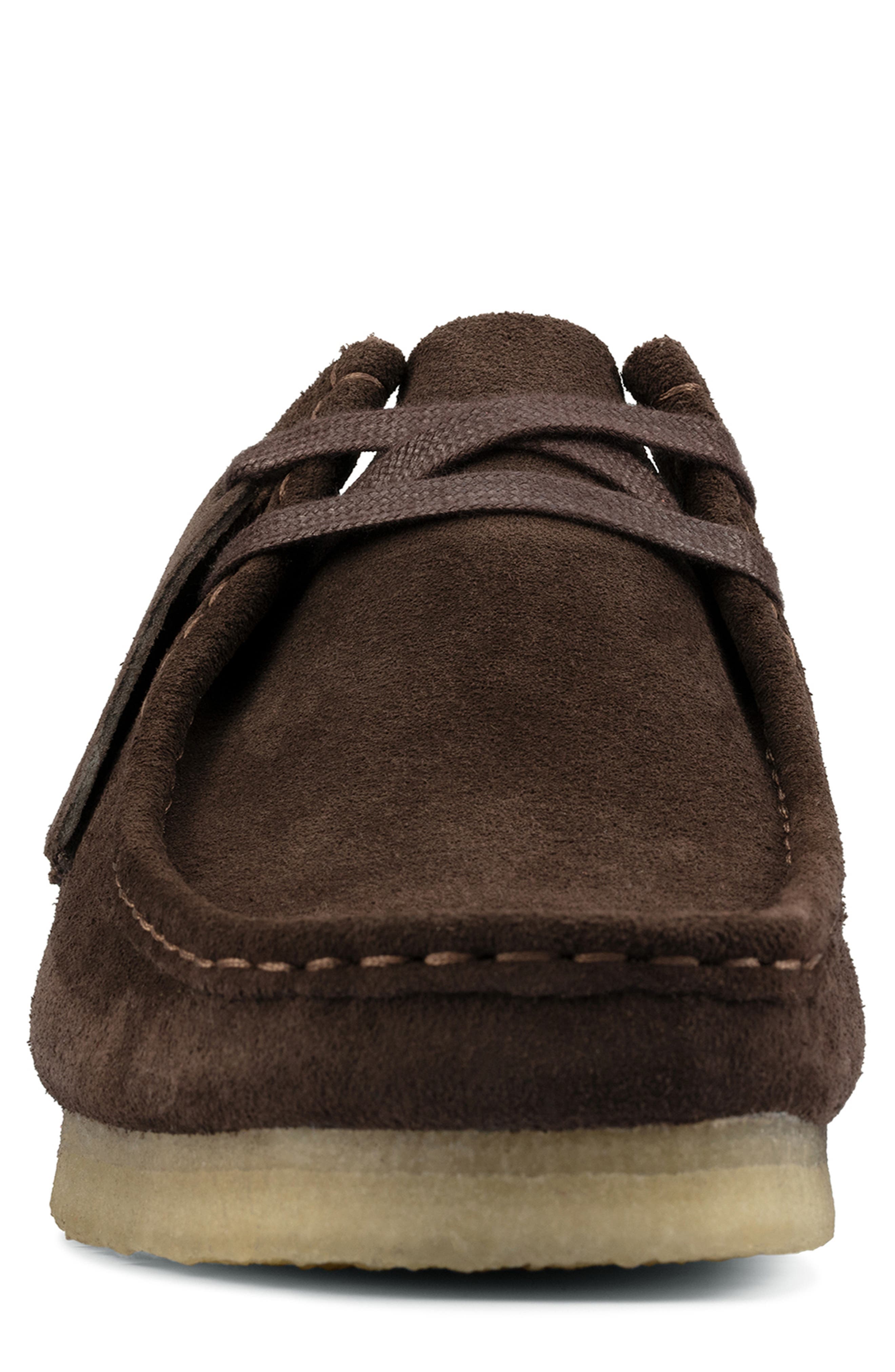 Clarks® 'Wallabee' Moc Toe Derby, Alternate, color, DARK BROWN