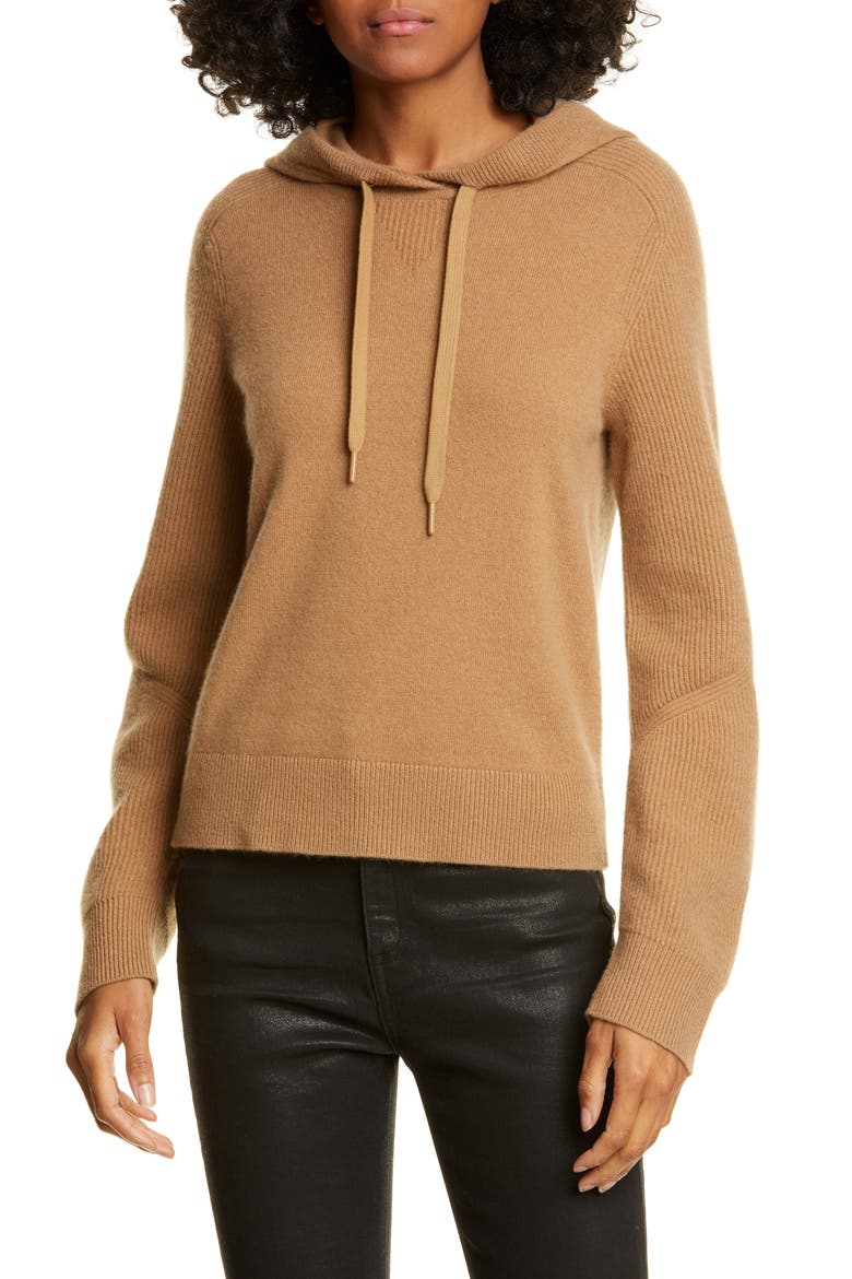 Logan Cashmere Hoodie, Main, color, CAMEL