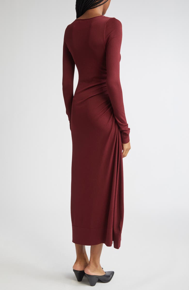 Altuzarra Robb Long Sleeve Knit Body-Con Dress, Alternate, color, Grenache
