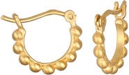 Satya Jewelry Simple Treasure Dot Hoop Gold Earrings