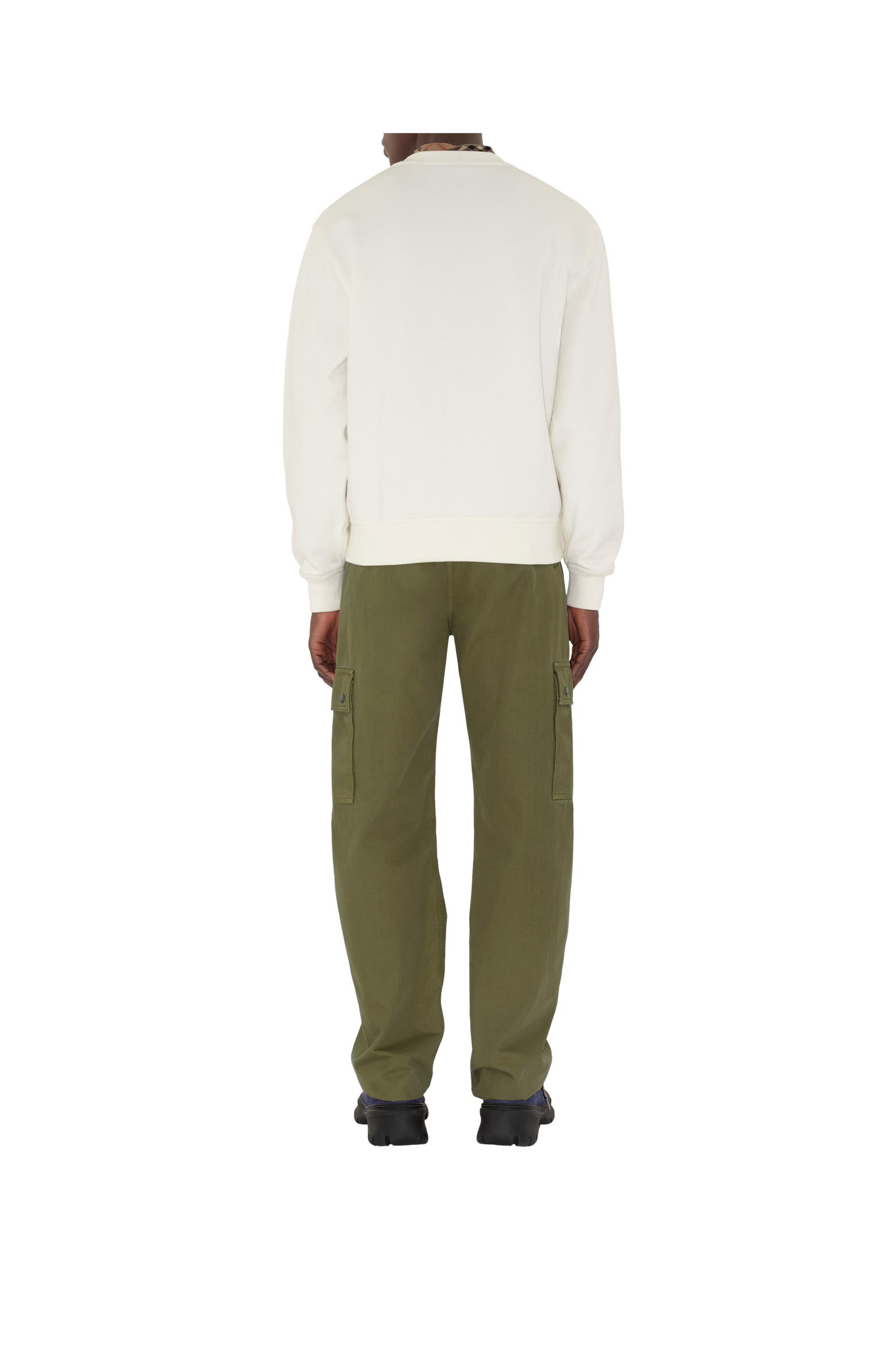 Cross On Rib Burberry Cross Stitch EKD Cotton Sweatshirt (Men) | Nordstrom