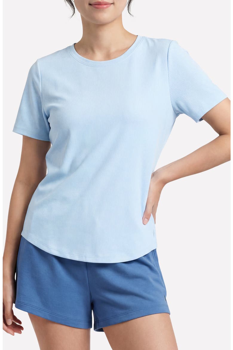 GoWalk® Luxe Rib T-Shirt, Main, color, RAIN BLUE