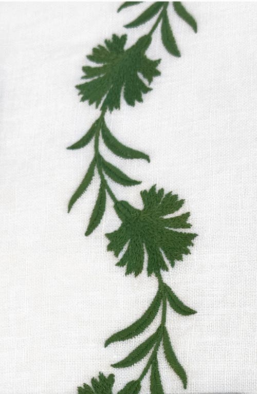 Matouk Daphne Linen Shower Curtain In Palm