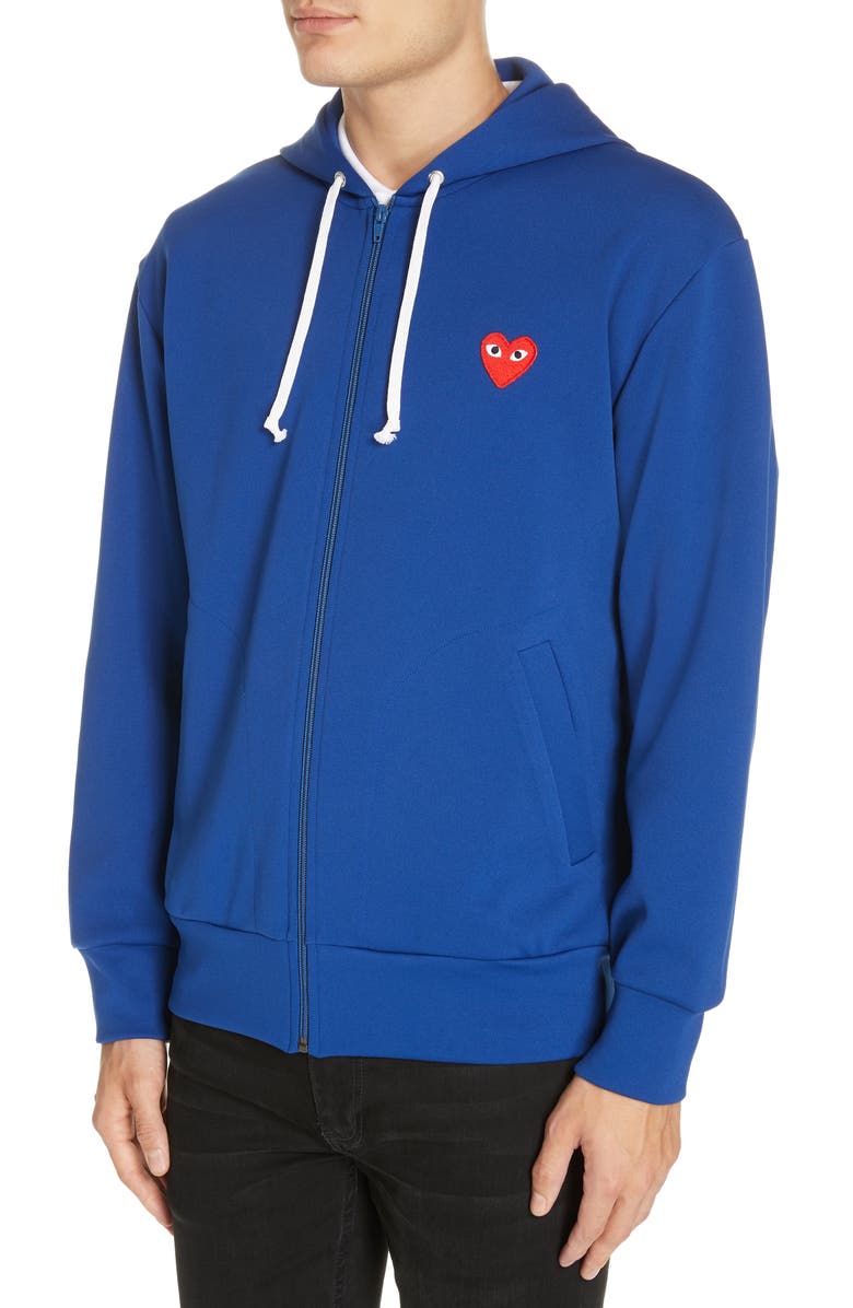 Comme des Garçons PLAY Zip-Up Hoodie, Alternate, color,