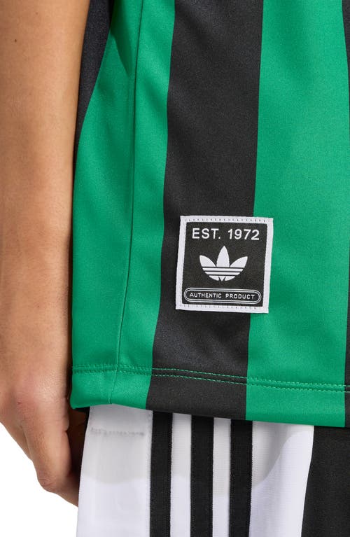 Adidas Originals Stripe Beaded Jersey In Green