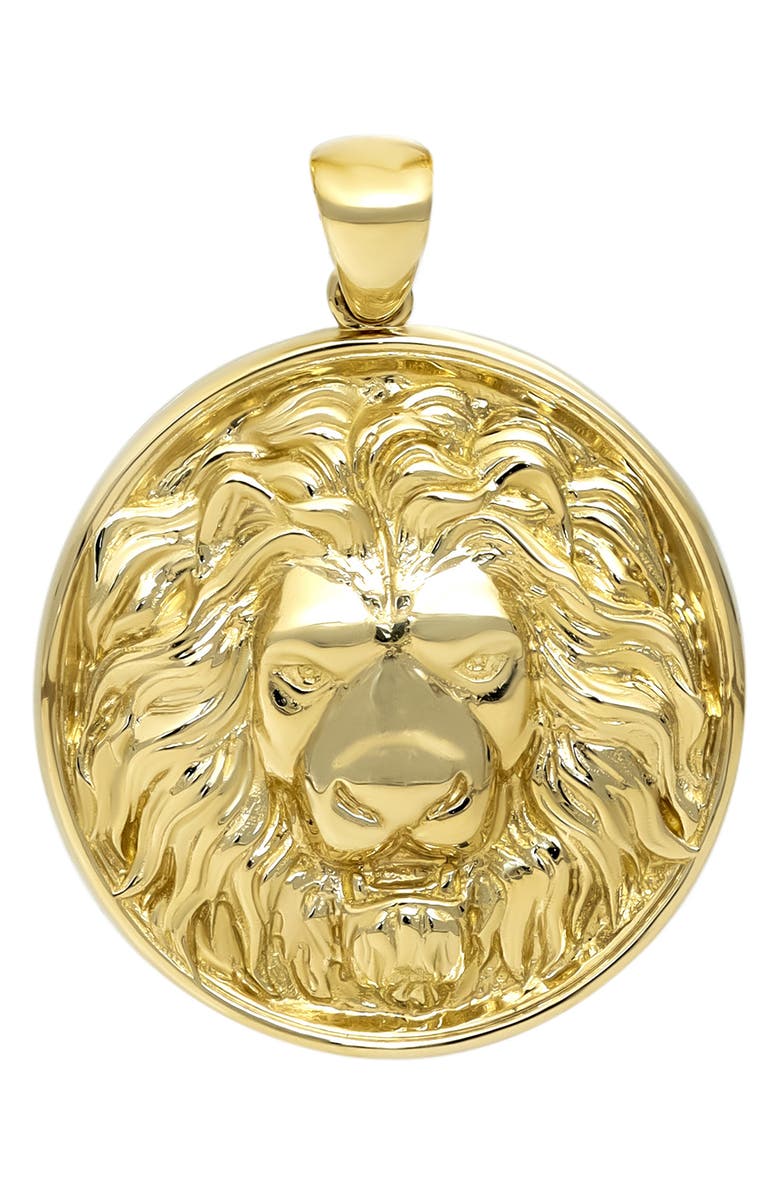 Bony Levy Men's 14K Gold Lion Medallion, Main, color,
