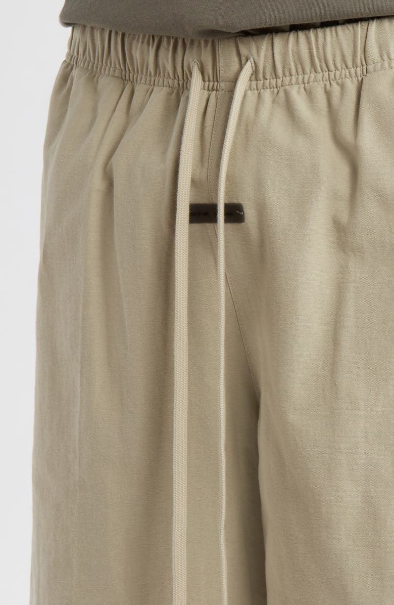 Fear of God Essentials Oxford Soccer Shorts, Alternate, color, Abbey Stone