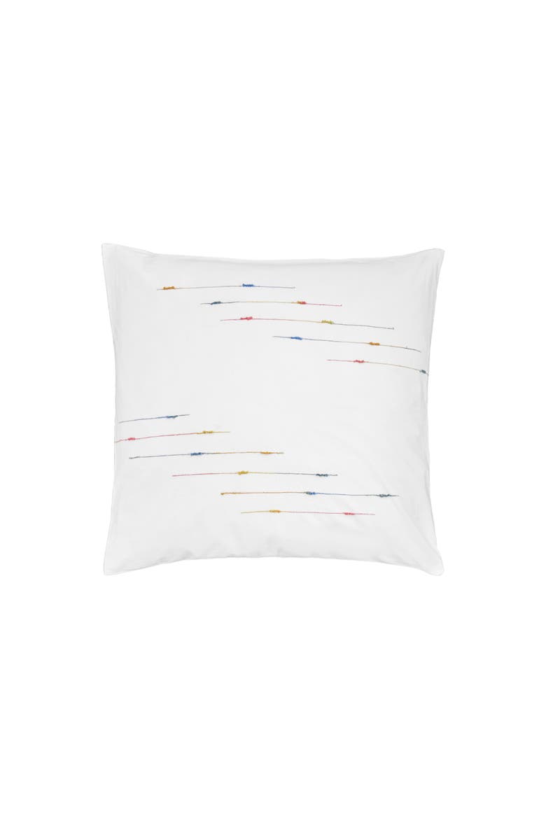 Raina Ombre Rainbow Dyed 100% Cotton Euro Pillow Sham 26" x 26", Main, color, White