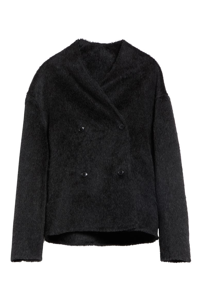 Wes Alpaca & Wool Double Breasted Jacket, Main, color, ANTHRACITE MELANGE