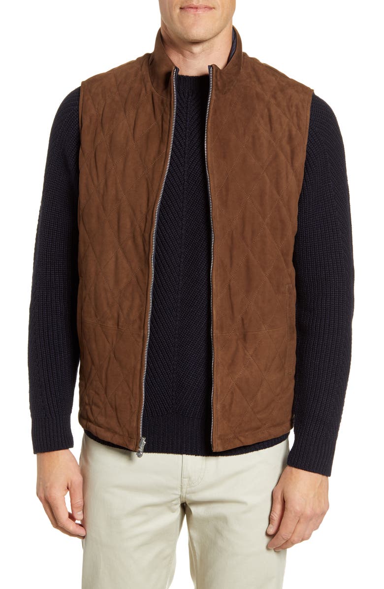 Peter Millar Reversible Suede Vest, Alternate, color, 