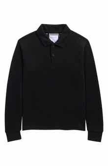 Kids' Textured Long Sleeve Polo