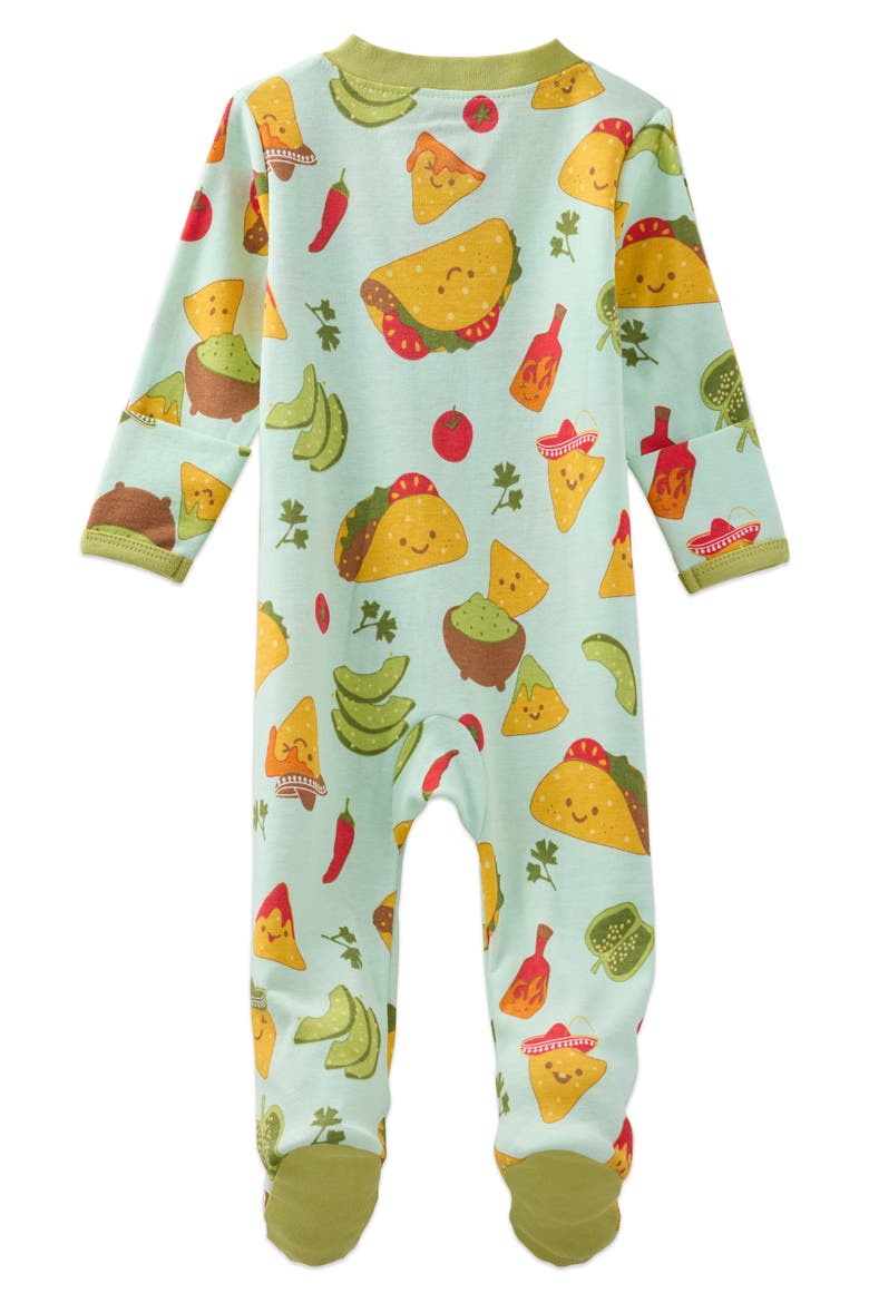 Scout One-Piece Organic Cotton Pajamas, Alternate, color, TACO BOUT CUTE