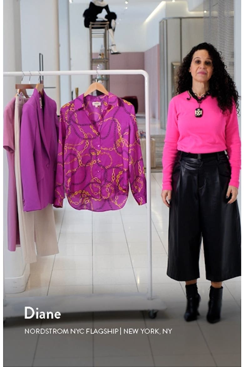 Tyler Chain Link Print Silk Blouse video