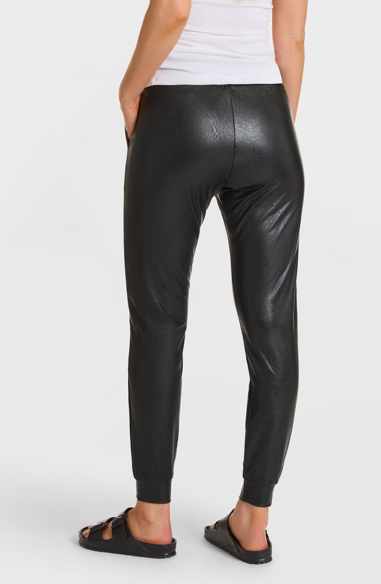 Commando Faux Leather Joggers, Alternate, color, 