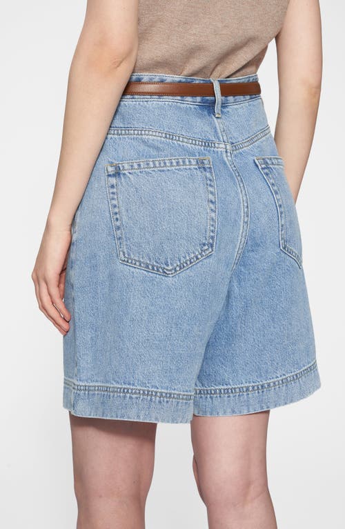 Bayeas High Waist Denim Bermuda Shorts In Blue