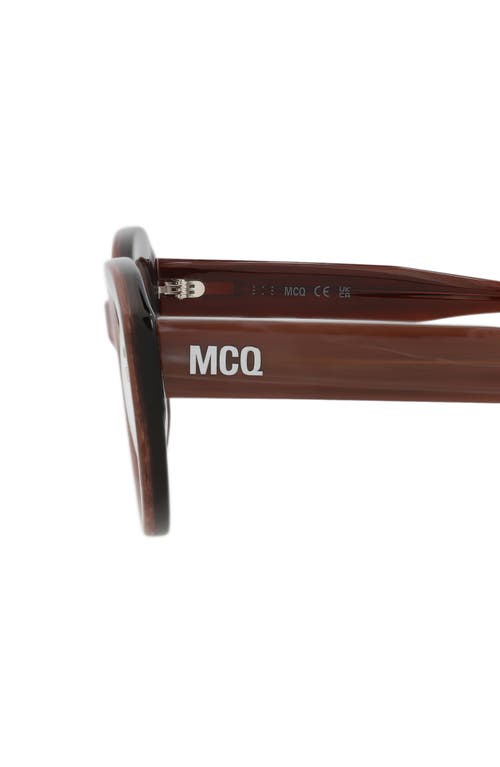 Alexander Mcqueen Mcqueen 48mm Cat Eye Optical Glasses In Burgundy Burgundy Transparent