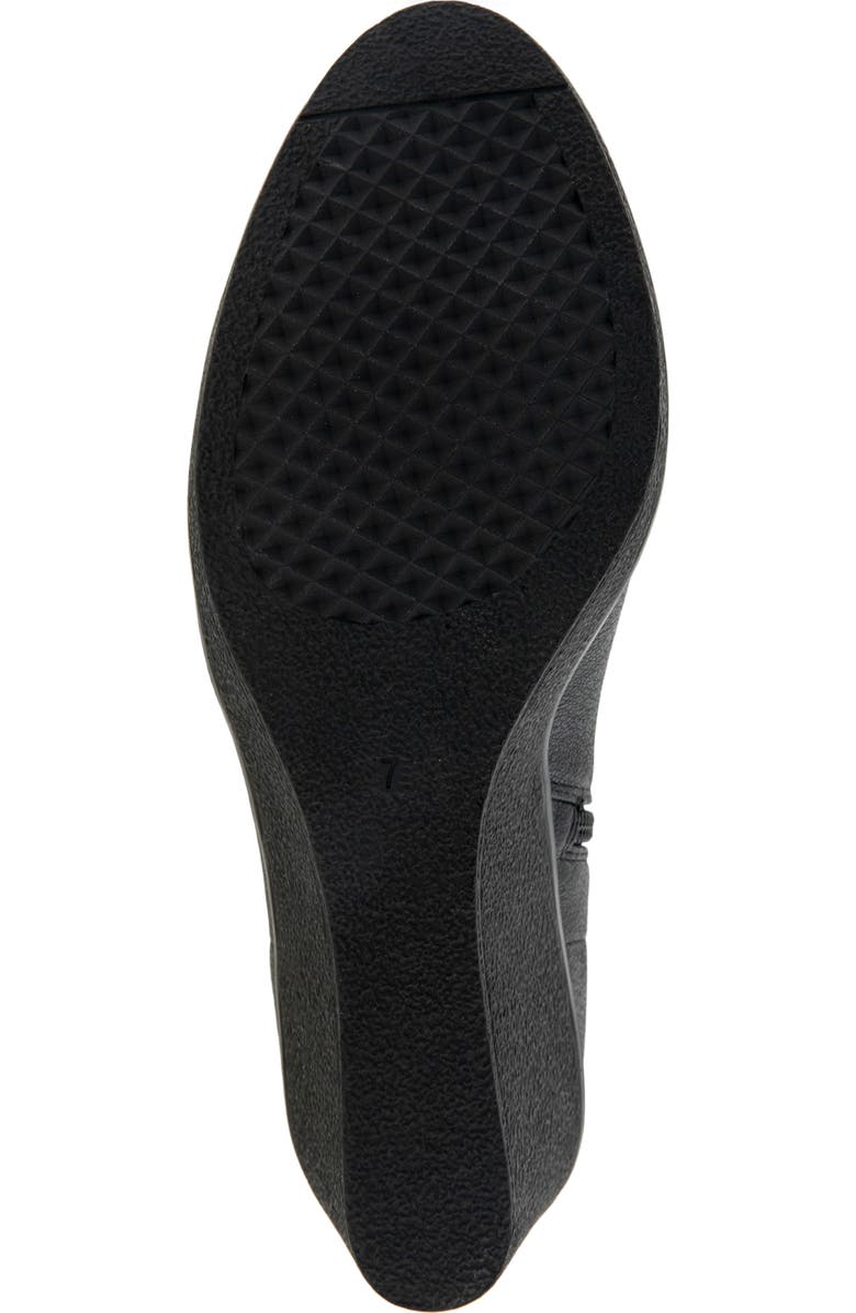 Aerosoles Binnie Wedge Bootie, Alternate, color, Black Stretch Pebbled Faux