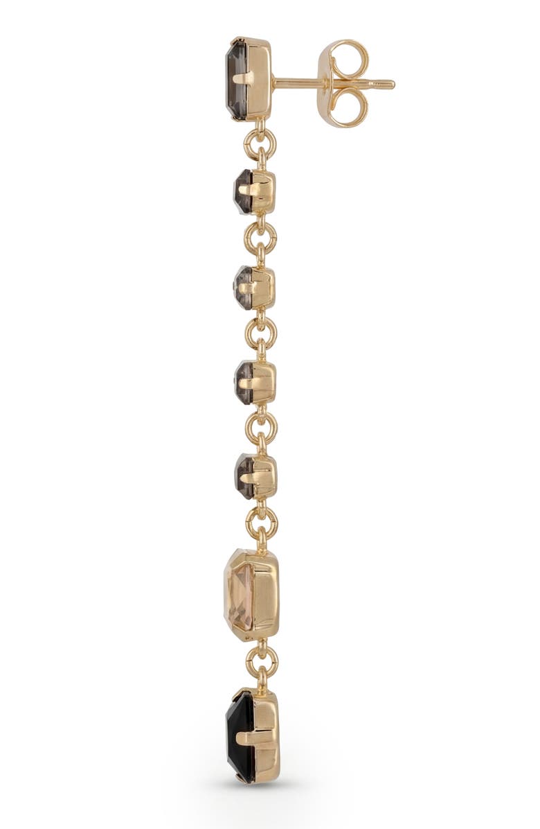 AREA STARS Raven Crystal Earrings, Alternate, color, Black, Gold