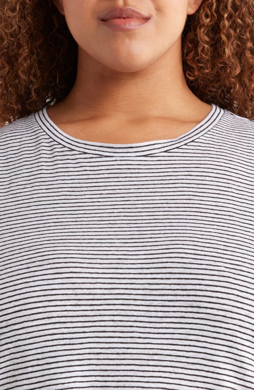 Eileen Fisher Stripe Crewneck Organic Linen Tank