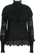 KOBI HALPERIN 'Kyla' Belted Merino Wool Sweater Vest with Genuine Fox Fur Collar