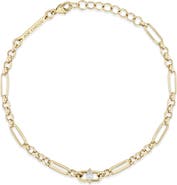 Zoë Chicco 14K Gold Medium Paper Clip Rolo Bracelet
