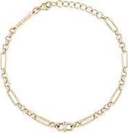 Zoë Chicco 14K Gold Medium Paper Clip Rolo Bracelet
