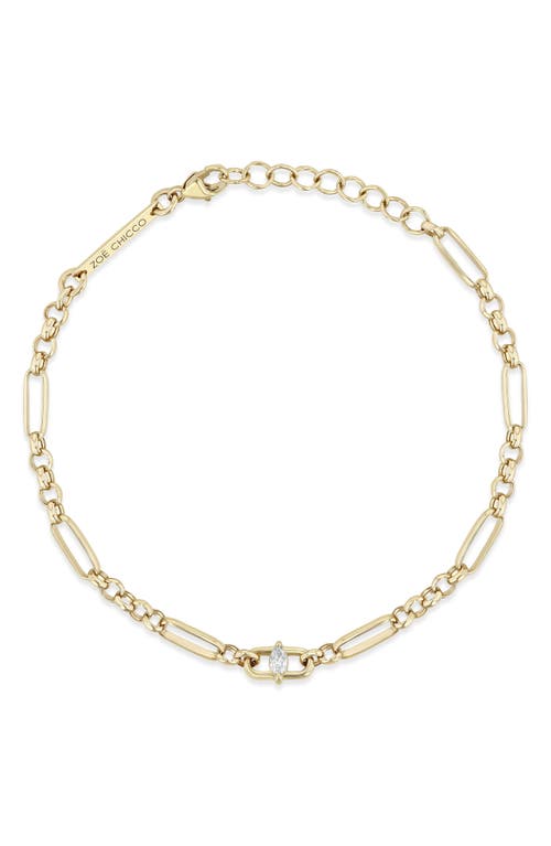 Zoë Chicco 14K Gold Medium Paper Clip Rolo Bracelet in 14K Yellow Gold  product