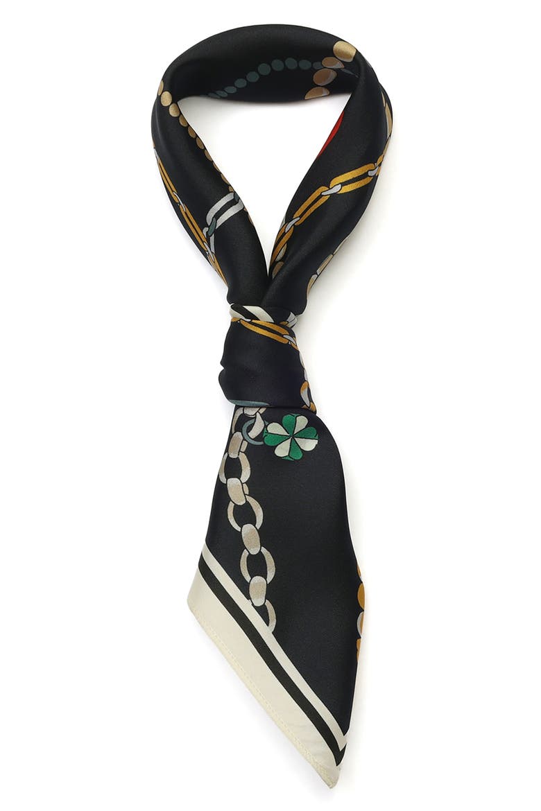 interlocked silk bandana, Alternate, color, BLAZER BLUE