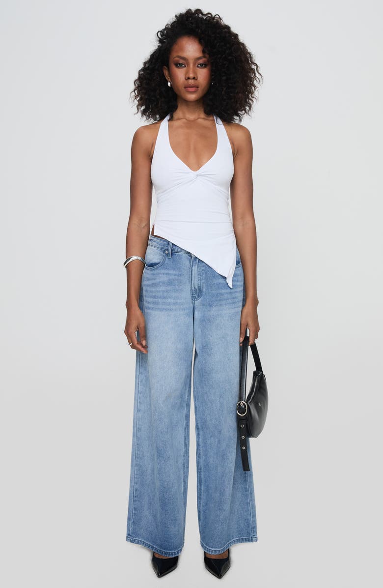 Princess Polly Chilli Asymmetric Halter Top, Alternate, color, White