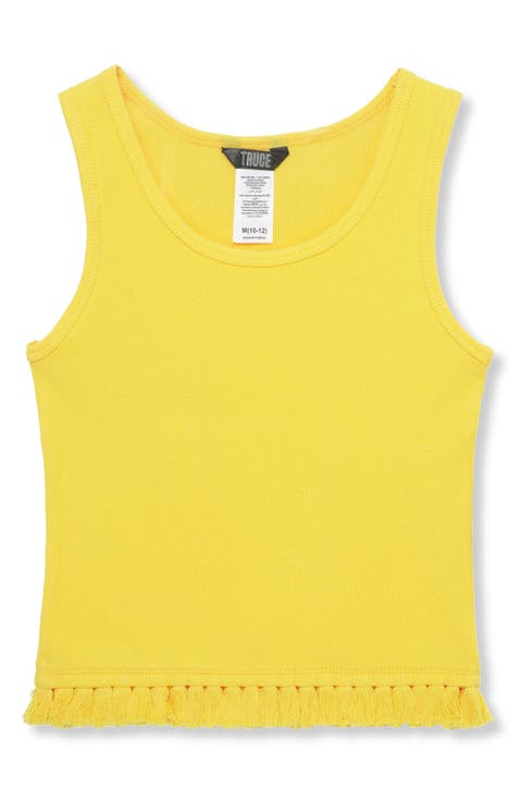 Kids' Fringe Hem Cotton Tank Top (Big Kid)
