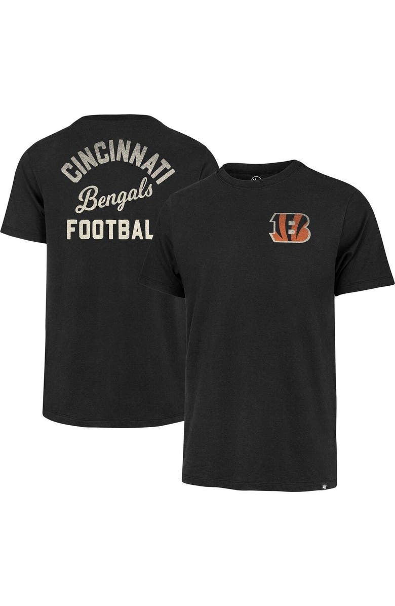 '47 Men's '47 Black Cincinnati Bengals Turn Back Franklin T-Shirt, Main, color, 