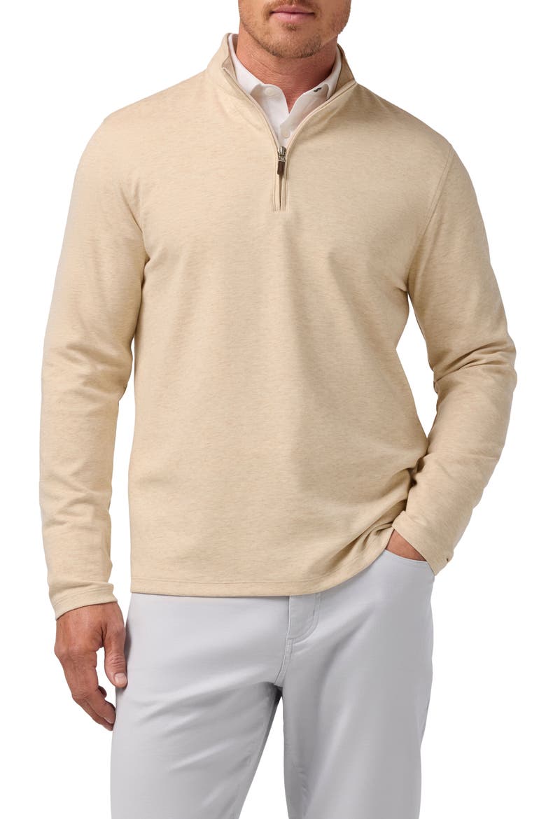 KPI Quarter Zip Pullover, Main, color, OAT HEATHER