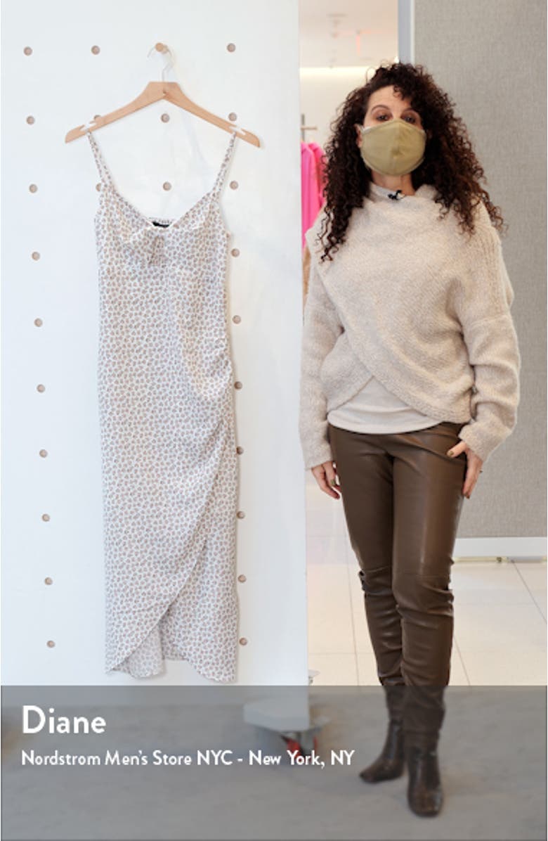 Aura Ditsy Tie Front Sleeveless Crepe Dress, sales video thumbnail