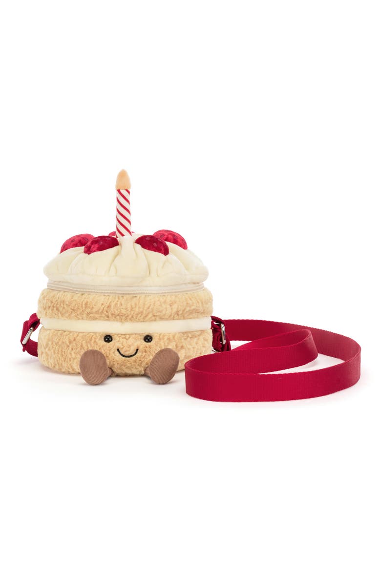 Kids' Amuseables Birthday Cake Plush Shoulder Bag, Alternate, color, BEIGE