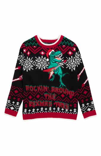 Kids' Holiday Rockstar Rex Sweater