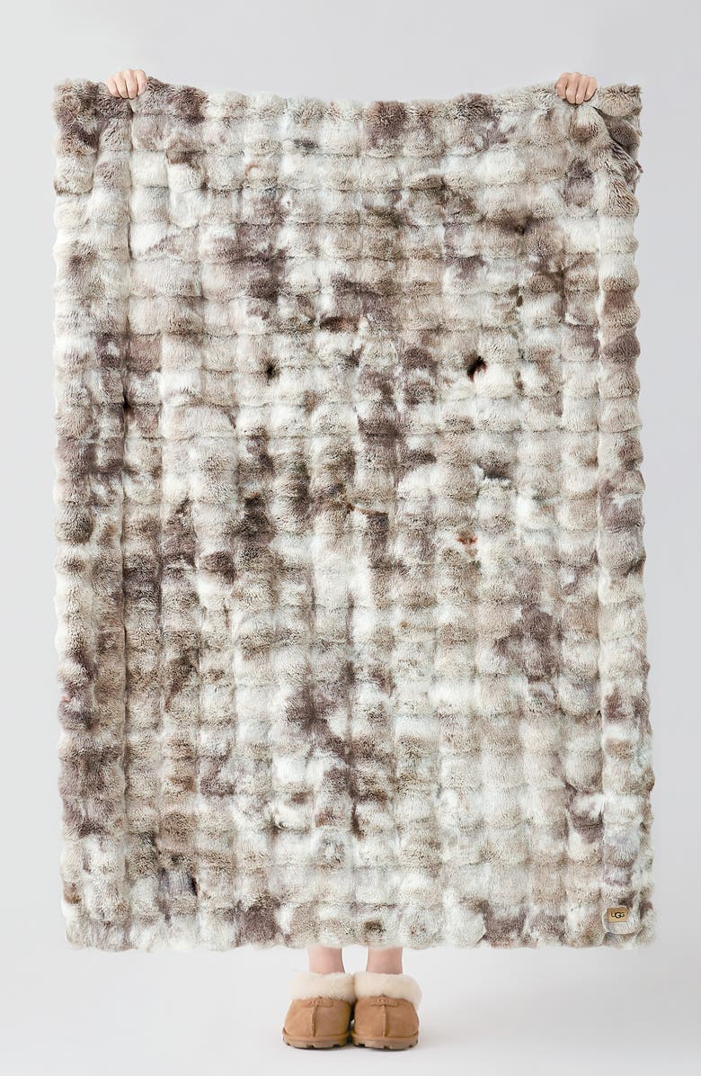 UGG<sup>®</sup> Theda Faux Fur Throw Blanket, Alternate, color,