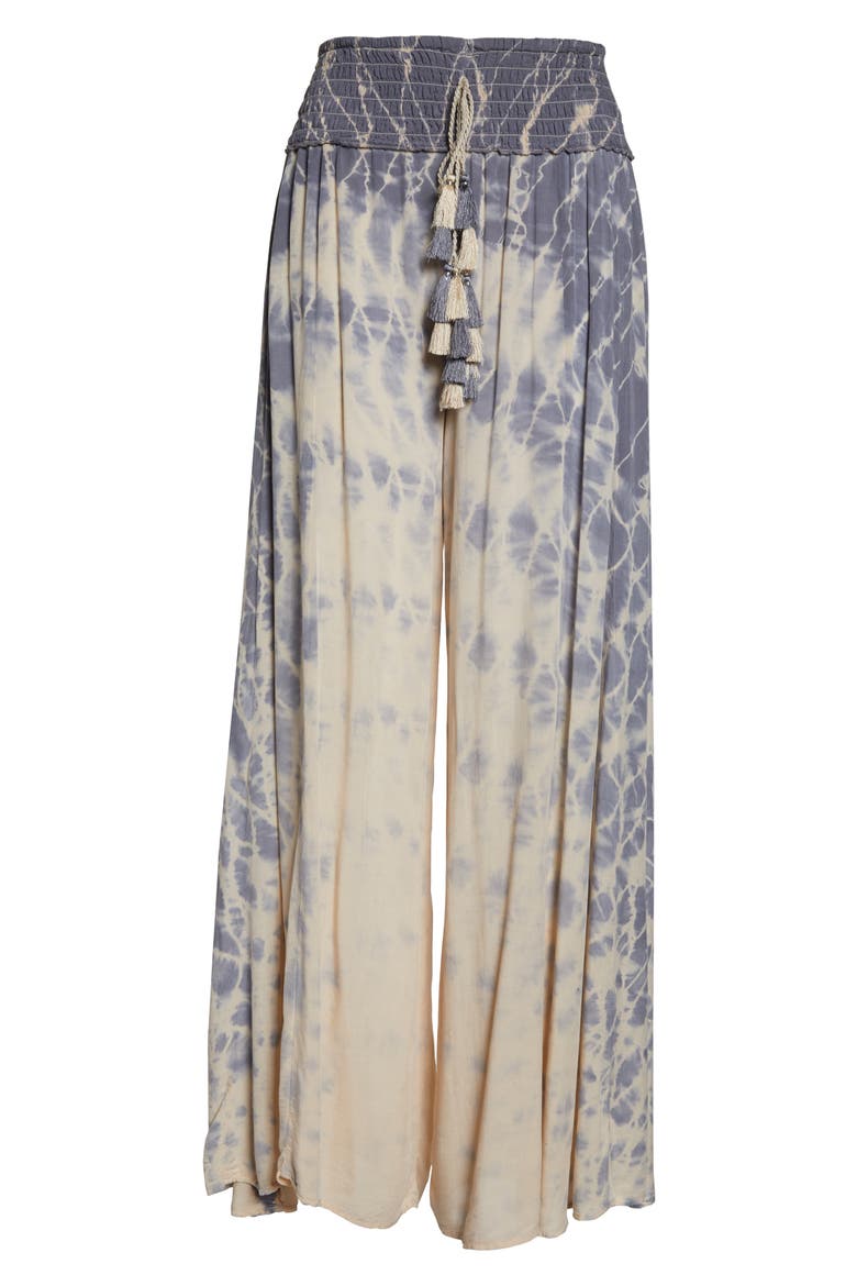Tie Dye Fade Cover-Up Pants, Alternate, color, PEACH/ GREY
