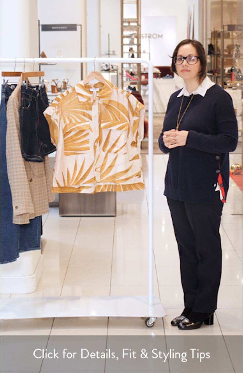 Hanna Frond Print Camp Shirt, sales video thumbnail