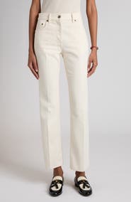 Valentino Nonstretch Denim Flare Leg Ankle Jeans