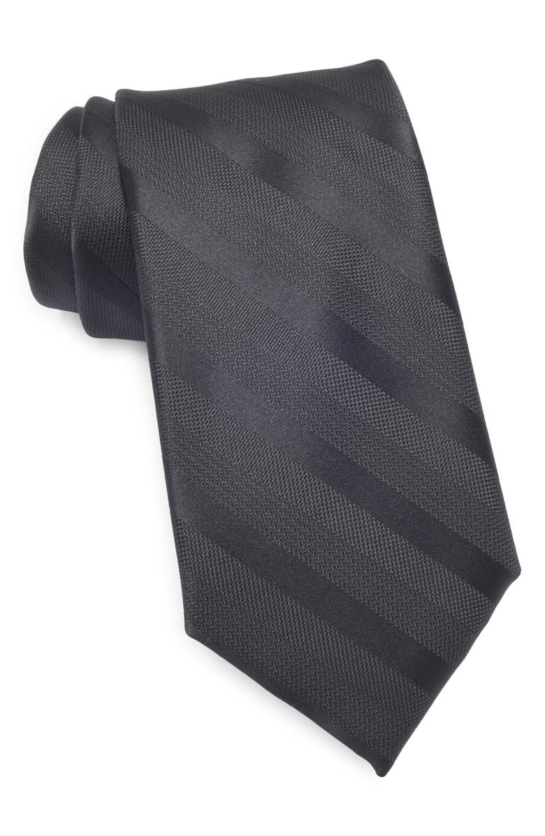 Tommy Hilfiger Nova Stripe Tie, Main, color, Black