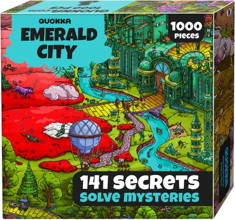 1000 Piece Jigsaw Puzzle for Adults - Alice in Wonderland, Red Riding Hood & Emerald Kingdom