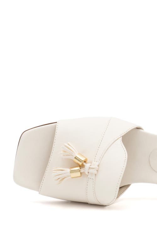 Amalfi By Rangoni Bussola Slide Sandal In Milk Parmasoft - Gold Met