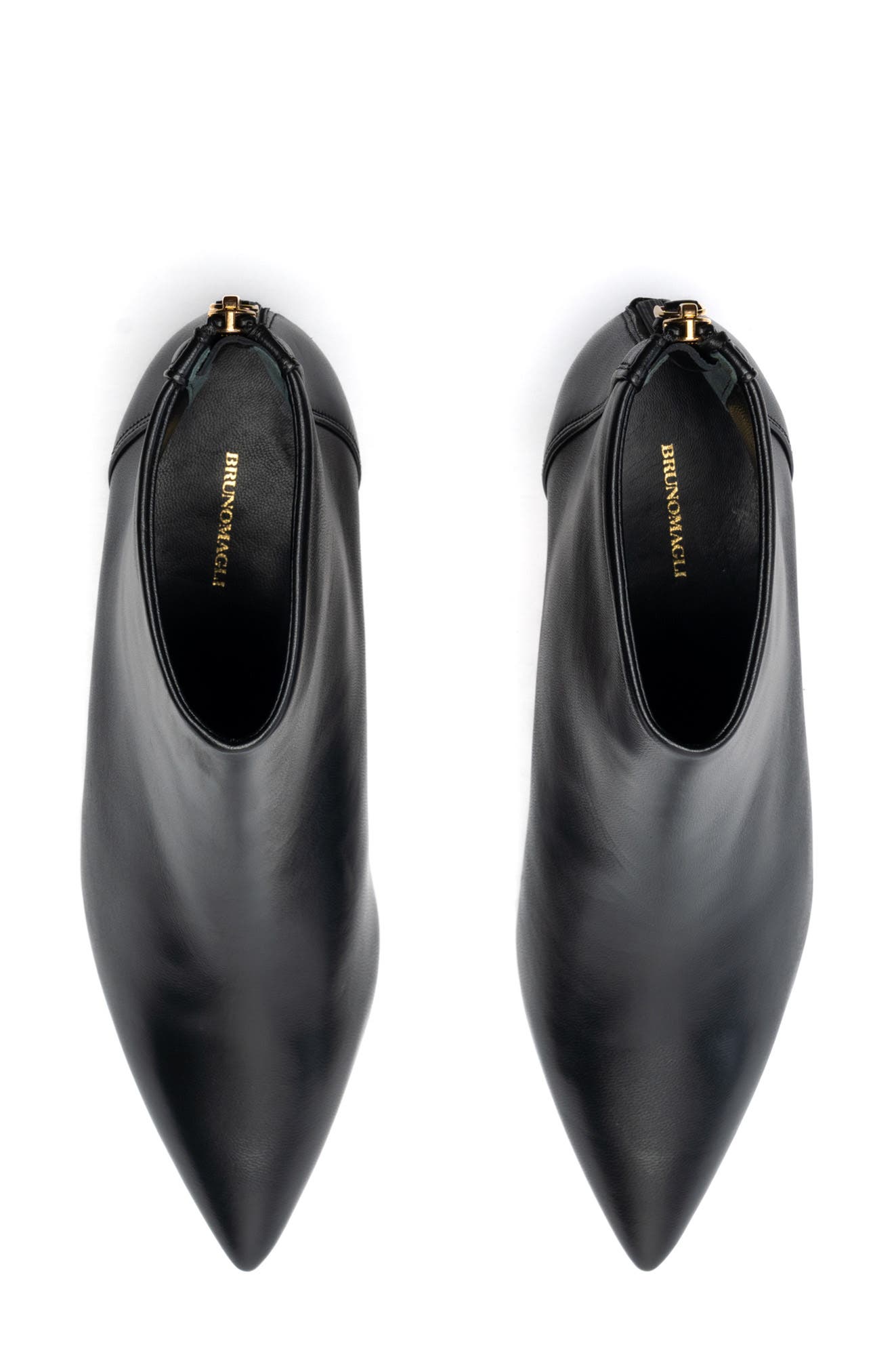 Bruno Magli Francesca Pointed Toe Kitten Heel Bootie, Alternate, color, Black