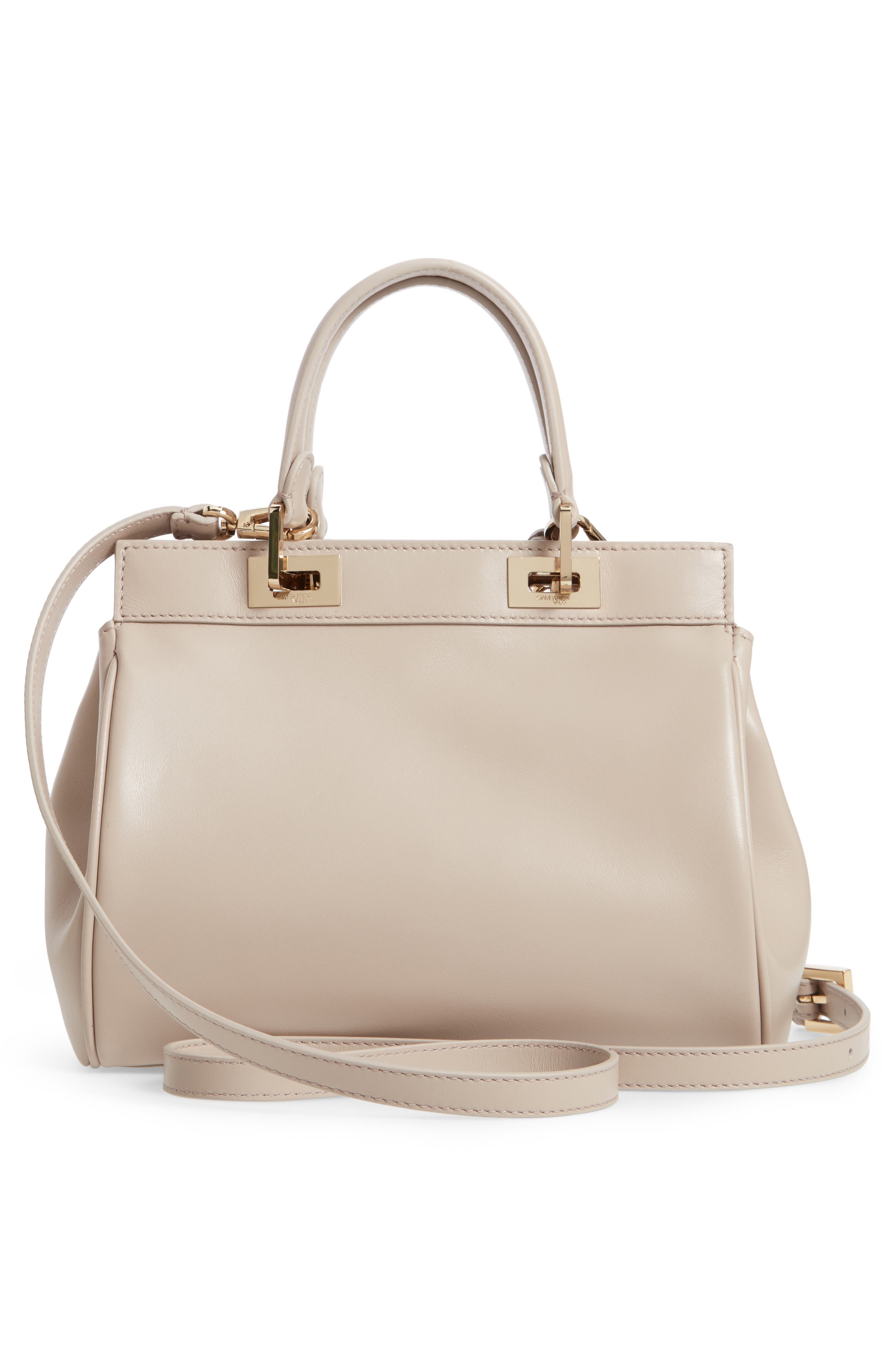 Giambattista Valli Small Flore Calfskin Leather Satchel, Alternate, color, 