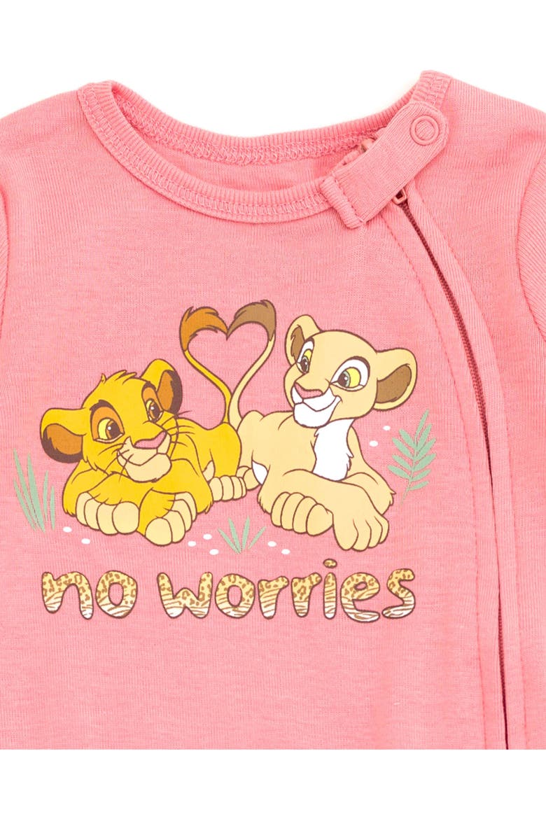 Lion King 2-Pack Footed Sleep N' Play, Alternate, color, Simba Nala Pink