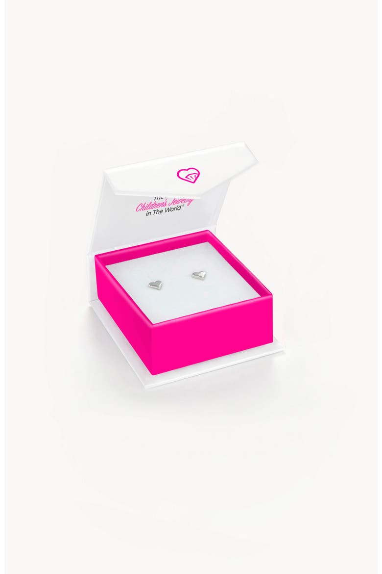 Classic Polished Heart Earrings, Alternate, color, Silver